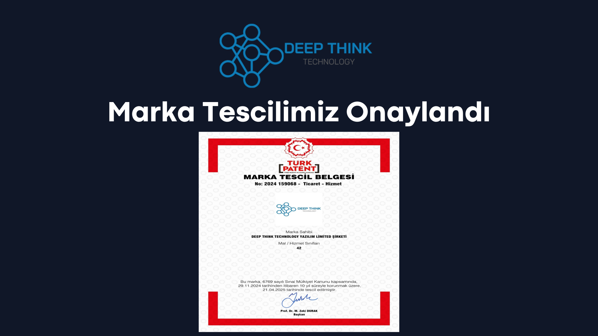 Marka Tescilimiz Onaylandı